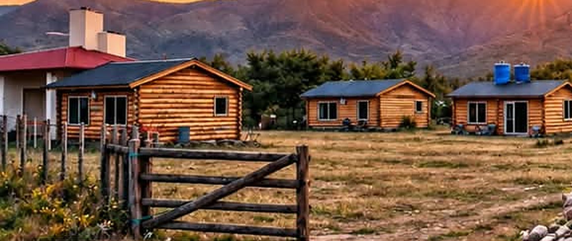Las cabañas de madera del Complejo E.Dén en Villa Larca