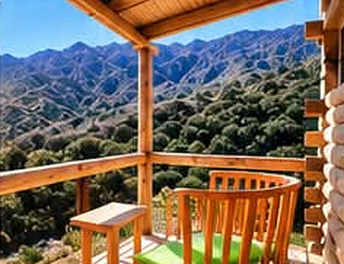 Deck privado con vista a las sierras, Refugio del Atardecer